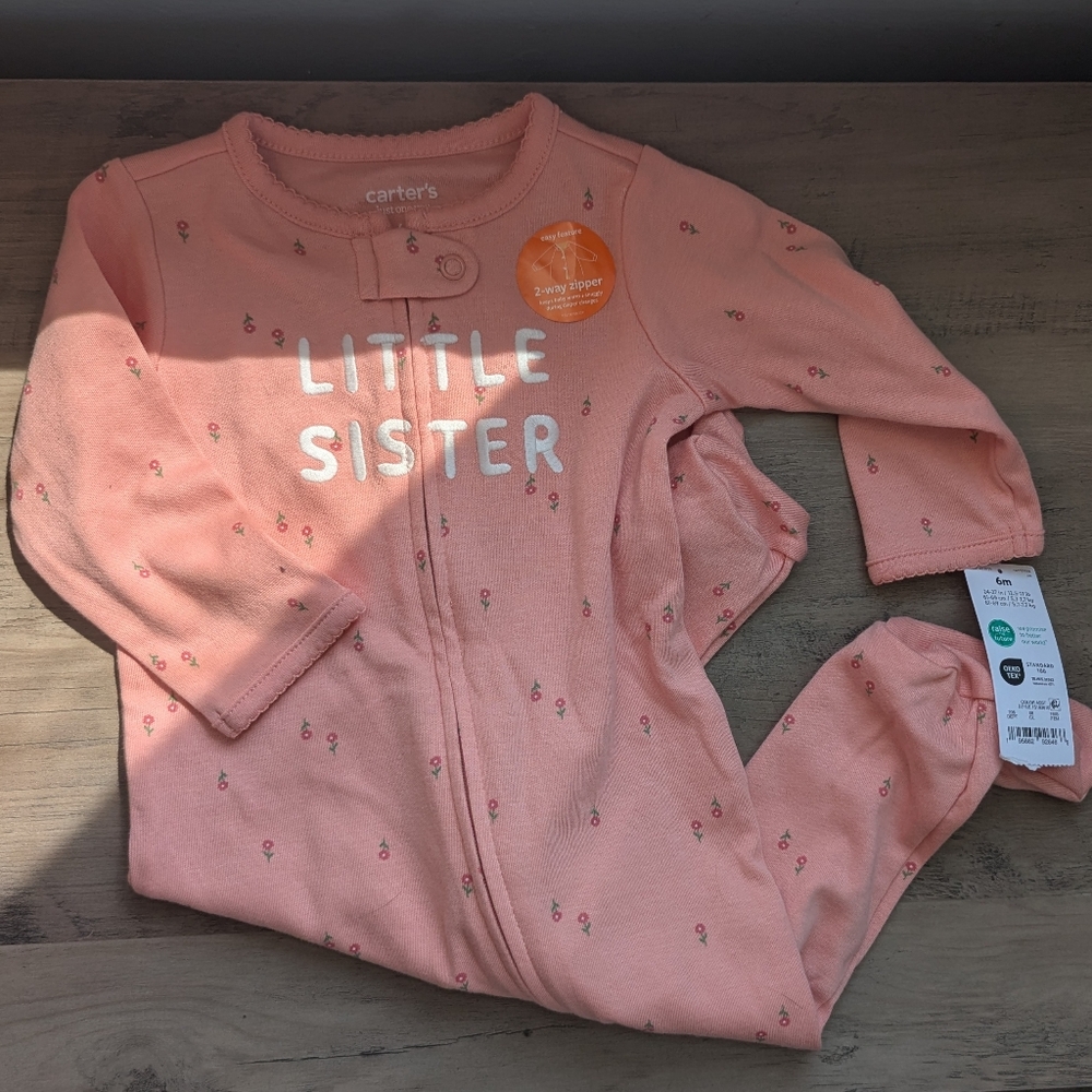 NWT Carter's Just One You Baby Girls' Floral Little Sister Sleep N' Play | 6m